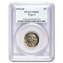 1913-D Buffalo Nickel Type-II MS-66 PCGS 1913-D Buffalo Nickel Type-II MS-66 PCGS